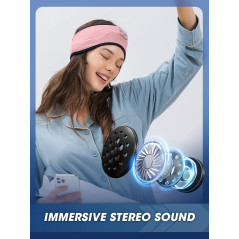 Wireless Sleep Headphones Bluetooth Headband | Comfy Eye Mask & Earbuds