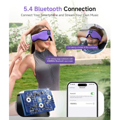 Voerou Bluetooth 3D Sleep Mask with Wireless HD Stereo Headphones