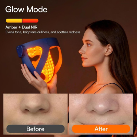 INIA Glow 4D Wireless Red Light Therapy Mask – 320 LEDs, Cordless & Rechargeable