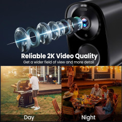2026 Enhanced 2K UHD Wireless Outdoor Security Cameras, Dual-Band WiFi, Full-Color Night Vision, IP66 Weatherproof