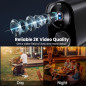 2026 Enhanced 2K UHD Wireless Outdoor Security Cameras, Dual-Band WiFi, Full-Color Night Vision, IP66 Weatherproof