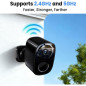 2026 Enhanced 2K UHD Wireless Outdoor Security Cameras, Dual-Band WiFi, Full-Color Night Vision, IP66 Weatherproof
