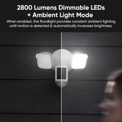 Caméra WYZE Floodlight v2 2K HD avec Vision Nocturne Couleur