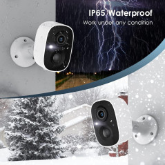 GMK Wireless 4-Pack 2K Outdoor Security Cameras with Color Night Vision
