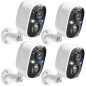 GMK Wireless Outdoor Security Cameras 4 Pack, 2K Battery Powered, Color Night Vision, Motion Detection, IP65 Waterproof, Remote GMK Wireless Outdoor Security Cameras 4 Pack, 2K Battery Powered, Color Night Vision, Motion Detection, IP65 Waterproof, Remote