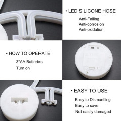 ENUOLI LED Lightning Neon Sign - Battery/USB Powered Warm White Light