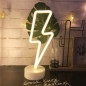ENUOLI LED Lightning Neon Sign Light, Battery/USB Powered Warm White Decorative Night Lamp