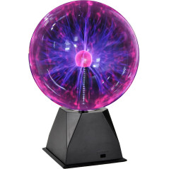 PowerTRC Boule Plasma 8, Lampe Nuit Réactive au Toucher & Son, Décor Maison & Cadeau Enfants