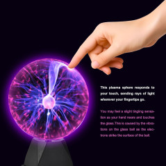 PowerTRC Lampe Plasma 8 Sensible au Toucher et Son