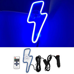 Blue Lightning Bolt Car Interior LED Ambient Lights for Side & Rear