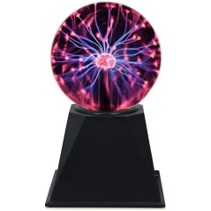 Hooyi 8-inch Sound Sensitive Plasma Ball Lamp - Electrostatic Lightning Sphere Nightlight Decor