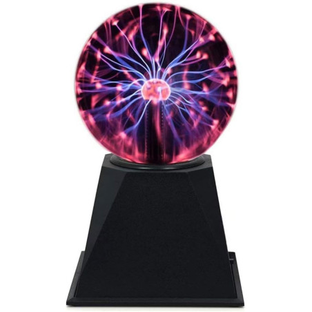Hooyi 8 Inch Magic Plasma Ball - Sound Sensitive Neon Lightning Globe