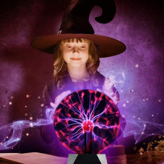 Hooyi 8 Inch Magic Plasma Ball - Sound Sensitive Neon Lightning Globe