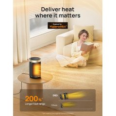 DREO 2024 Portable Electric Space Heater, 1500W PTC Ceramic, Thermostat, Remote, 12H Timer, Digital Display