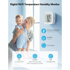 Govee WiFi Thermometer H5103 - Indoor Temp & Humidity Sensor with App Alerts