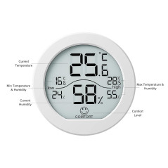 SECRUI Digital Hygrometer Thermometer TH1 - Accurate Indoor Temp & Humidity Sensor