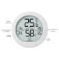 SECRUI Hygromètre Thermomètre Digital Intérieur avec LCD, Calibration, Enregistreur Max/Min, Blanc