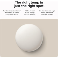 Google Nest Temperature Sensor 2nd Gen – Room Comfort & Scheduling