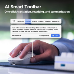 Virtusx Jethro AI Mouse – Voice Recorder, Transcribe & Translate Tool