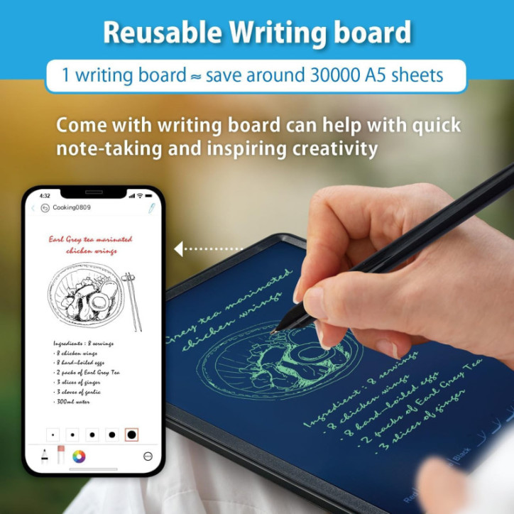 Ophayapen Smart Sync Pen with Notebook & Writing Board – Real-time Digitizing, Text Conversion & Sharing via App Ophayapen Smart Sync Pen with Notebook & Writing Board – Real-time Digitizing, Text Conversion & Sharing via App