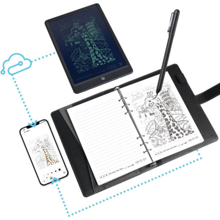 Ophaya Stylo Intelligent Digital avec Carnet & Tableau – Notes Synchronisées et Conversion Texte, Cadeau Idéal