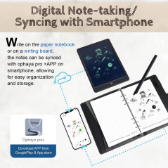 Ophaya Digital Smart Pen & Notebook Set – Instant Note Sync & Text Convert