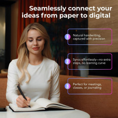 XNote Smart Pen & Notebook – Notes Numériques AI, Papier Réel, Bluetooth, 17h Batterie, Pack Officiel