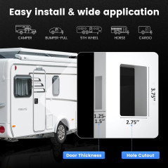 Serrure RV à Pagaie avec 4 Clés - Kit Remplacement Porte Trailer