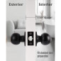 Poignées de porte Lanwandeng noires mates avec serrure et clés, pour intérieur et extérieur, chambre ou salle de bain Poignées de porte Lanwandeng noires mates avec serrure et clés, pour intérieur et extérieur, chambre ou salle de bain