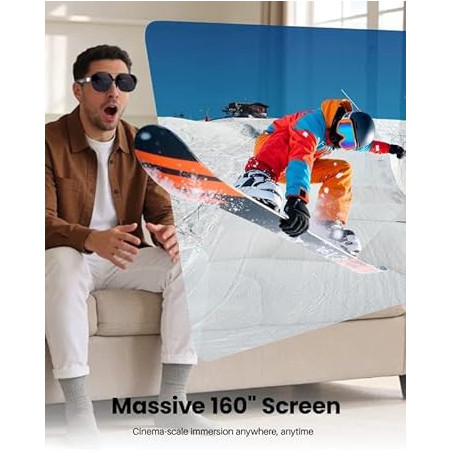 TOZO VIZO Z1 Pro AR Glasses – 160 Display, 120Hz, 3D, USB-C Plug & Play