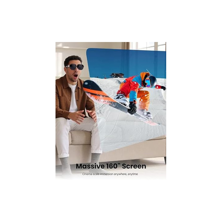 TOZO VIZO Z1 Pro AR Glasses, 160 Virtual Screen, 120Hz Micro-OLED, 2D/3D, Dual Speakers, USB-C Plug & Play TOZO VIZO Z1 Pro AR Glasses, 160 Virtual Screen, 120Hz Micro-OLED, 2D/3D, Dual Speakers, USB-C Plug & Play