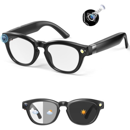 Smart Glasses with 4K Camera, AI Translation & Photochromic Lenses