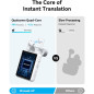 Wooask A9 AI Translator Earbuds - Instant Offline/Camera Translation, 4G Calls & Hotspot, No Phone Needed (White)