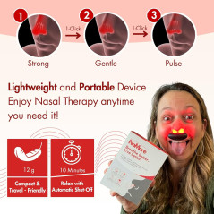 Thérapie LED Nez NoMore – Soulagement Sinus & Nez Sec USB