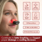 Original NoMore Red Light Therapy Nose Device – LED Nasal Care for Dry Nose, Sinus Relief & Cold Prevention, USB Rechargeabl