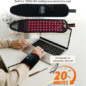 Kovarias Therawrap Anti-Tunnel Carpien, Lumière Rouge, 3 Niveaux Chaleur, 48 LED, Sans Fil, Tissu Respirant