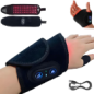Kovarias Therawrap Anti-Tunnel Carpien, Lumière Rouge, 3 Niveaux Chaleur, 48 LED, Sans Fil, Tissu Respirant