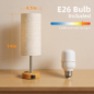 Lampe de chevet tactile 3 niveaux dimmable avec prise AC, USB & USB-C, bois chaleureux, pour chambre Lampe de chevet tactile 3 niveaux dimmable avec prise AC, USB & USB-C, bois chaleureux, pour chambre