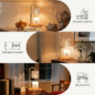Lampe Chauffe-Bougie Hong-in avec Minuterie, Hauteur Réglable, Verre Ambre Vintage – Cadeau Idéal Femme