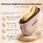 ZDEER GS5 Gua Sha Chauffant en Laiton avec Vibration, LED Rouge, Massage Visage & Cou, Rose