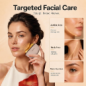 ZDEER GS5 Gua Sha Chauffant en Laiton avec Vibration, LED Rouge, Massage Visage & Cou, Rose