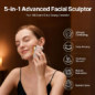 ZDEER GS5 Gua Sha Chauffant en Laiton avec Vibration, LED Rouge, Massage Visage & Cou, Rose