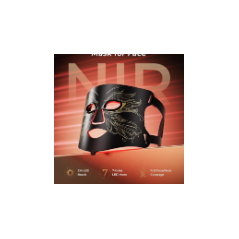 Masque de thérapie par lumière rouge 7-en-1, 324 LED, 5 niveaux, silicone doux, 20 min, pour visage et cou