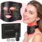 Masque de thérapie par lumière rouge 7-en-1, 324 LED, 5 niveaux, silicone doux, 20 min, pour visage et cou Masque de thérapie par lumière rouge 7-en-1, 324 LED, 5 niveaux, silicone doux, 20 min, pour visage et cou