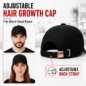 Laser Hair Growth Cap 650nm Red Light Therapy for Hairline & Thinning Crown, Rechargeable Scalp Care Device - Black