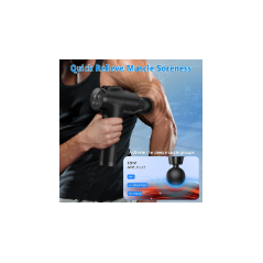 APHERMA Pistolet de Massage Électrique - 30 Vitesses, 9 Têtes, Soulagement Douleur Musculaire Profond Noir