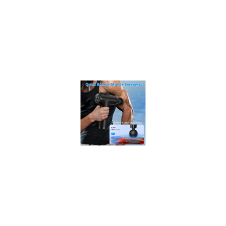 APHERMA Deep Tissue Massage Gun for Athletes – Handheld Percussion Massager with 30 Speeds & 9 Heads, Black