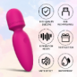 Mini Massager Fuwyiy Rose Rouge, 10 Modes, Étanche