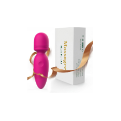 Fuwyiy Mini Cordless Waterproof Massager with 10 Vibration Modes - Rose Red