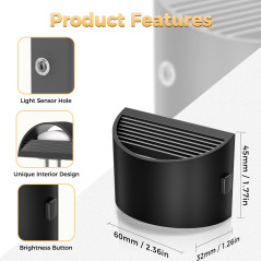 DORESshop LED Night Light 2 Pack – Adjustable Brightness & Dusk-to-Dawn